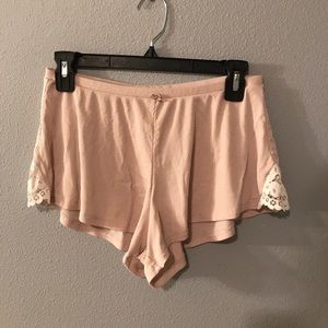light pink sleep shorts